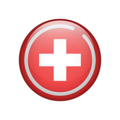 Fototapeta premium Plus sign icon isolated on white background. Medical symbol of emergency. Vector