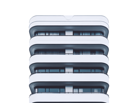a white building with balconies