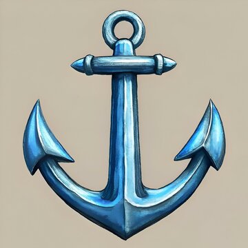 recommend clip art: Hand drawn blue anchor illustration. perfect for nautical themes. marine designs. and maritime projects.