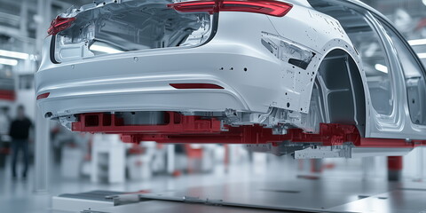 Fototapeta premium Advanced automotive production designs. Car industry. 