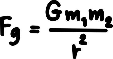 mechanics Equations formulas hand written Newton�s Universal Law of Gravitation