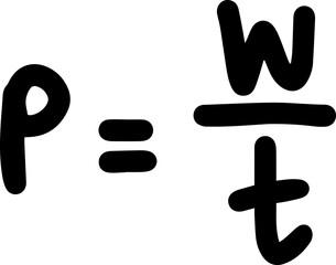 mechanics Equations formulas hand written Power