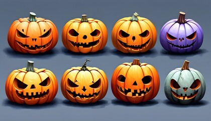 halloween pumpkin set