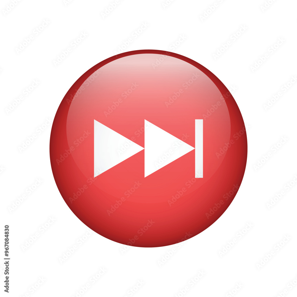 Poster fast forward icon isolated on white background. next round button vector illustration