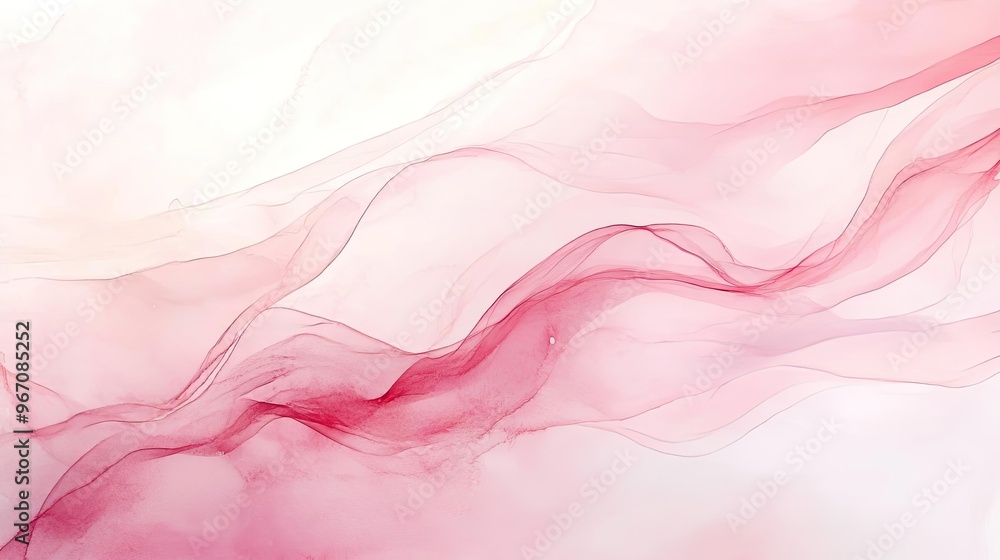Aufkleber A delicate abstract background featuring soft pink waves, perfect for creating a serene and elegant visual atmosphere.