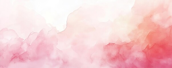 Obraz premium A soft watercolor backdrop in shades of pink, creating a dreamy and elegant atmosphere for various design projects.