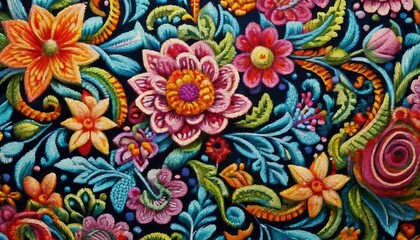 hispanic textile, vibrant Hispanic textile showcasing intricate patterns and bold colors such as red, yellow, green, and blue, representing traditional Latin American craftsmanship