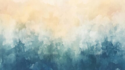 Obraz premium A serene watercolor background blending soft hues of blue and beige, perfect for creating a calming atmosphere.