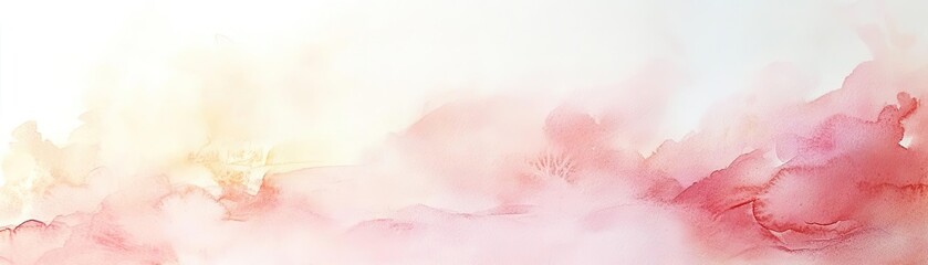 Fototapeta premium Soft pastel watercolor background featuring gentle hues of pink and gold, perfect for elegant designs and creative projects.