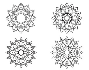 The Mandala Line Drawing with bundle Design