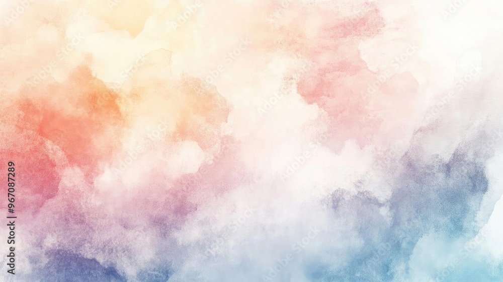Poster a soft watercolor texture blending warm and cool hues, perfect for backgrounds and creative design p