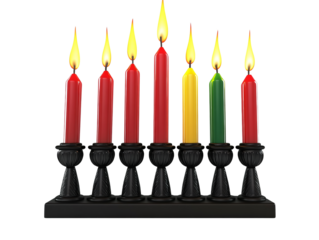 a group of candles with different colors of candles
