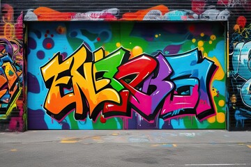 Energetic Graffiti Art Backdrop with Colorful Urban Design