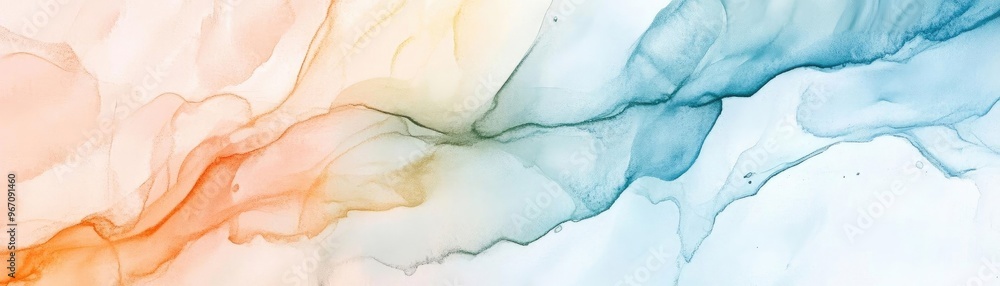 Poster an abstract blend of soft colors creating a fluid design, perfect for modern backgrounds and artisti