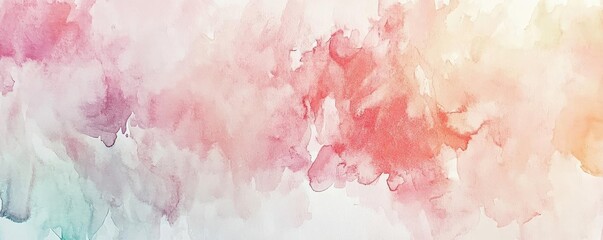 Fototapeta premium Soft pastel colors blend seamlessly in this abstract watercolor texture, perfect for backgrounds and creative projects.