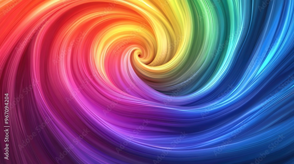 Poster a vibrant swirl of rainbow colors, creating a dynamic and mesmerizing abstract pattern that captivat