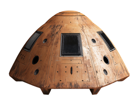 a brown object with black squares