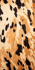 Cow skin close-up texture flat lay background