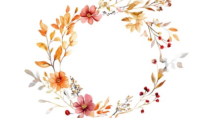 Watercolor Floral Wreath