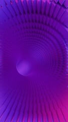 Abstract Purple Tunnel with Geometric Patterns..