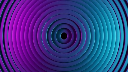 Concentric Circular Pattern in Vibrant Purple and Teal Tones