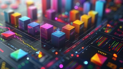 Business technology, digital marketing, internet ads, sales growth, dynamic visuals, online advertising, detailed, AI Generative