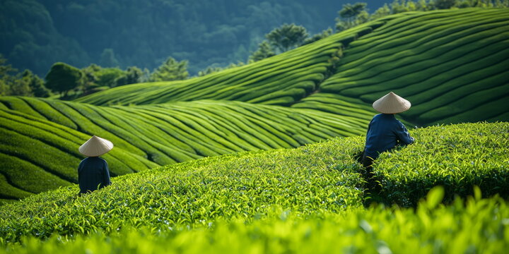 Condition of the matcha green tea farm. 