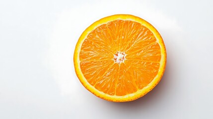 Fototapeta premium Fresh Orange Slice on White Background