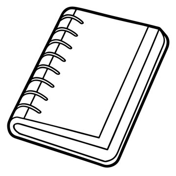 recommend clip art: notebook outline coloring book page line art illustration digital drawing