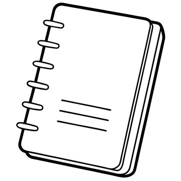 recommend clip art: notebook outline coloring book page line art illustration digital drawing