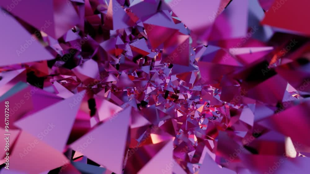 Poster Title: Floating Triangular Shapes in Abstract Motion