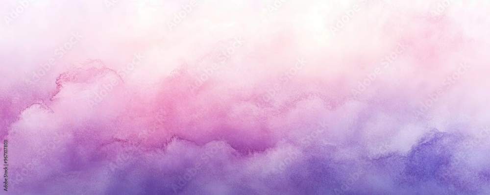Poster soft pastel clouds blend seamlessly in shades of pink and purple, creating a tranquil and calming ba
