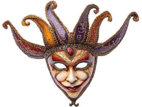 a colorful mask with a face - Powered by Adobe