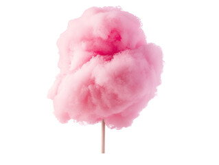 a pink cotton candy on a stick