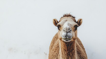 Obraz premium Camel Against White Wall
