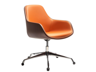 an orange and brown chair