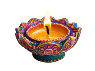 a candle with a flame