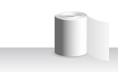 tissue paper roll with texture with toilet in background