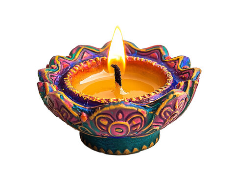 a candle with a flame