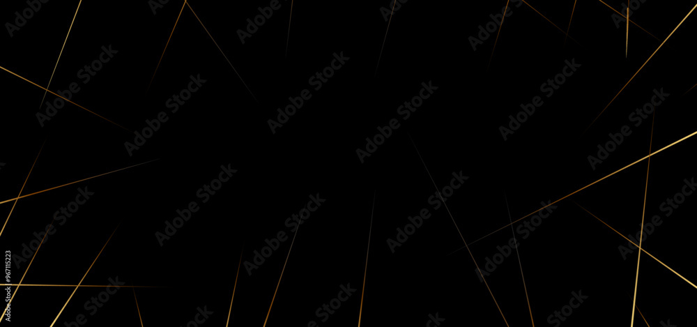 Aufkleber random geometric line pattern on a black backdrop background. random line low poly pattern. abstract