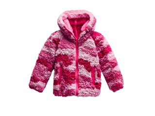 a pink and white striped jacket