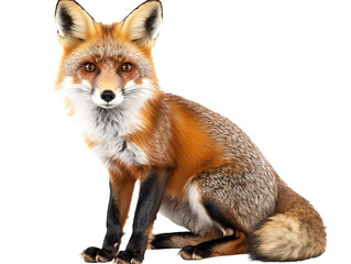 Obraz premium a fox sitting on a white background