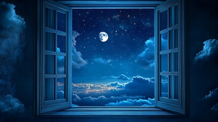 Nighttime View from a Window