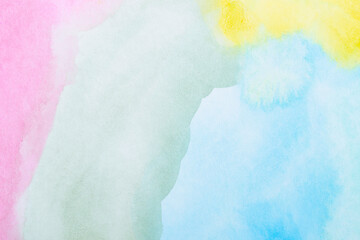 Painted Colorful Rainbow Watercolor Background.