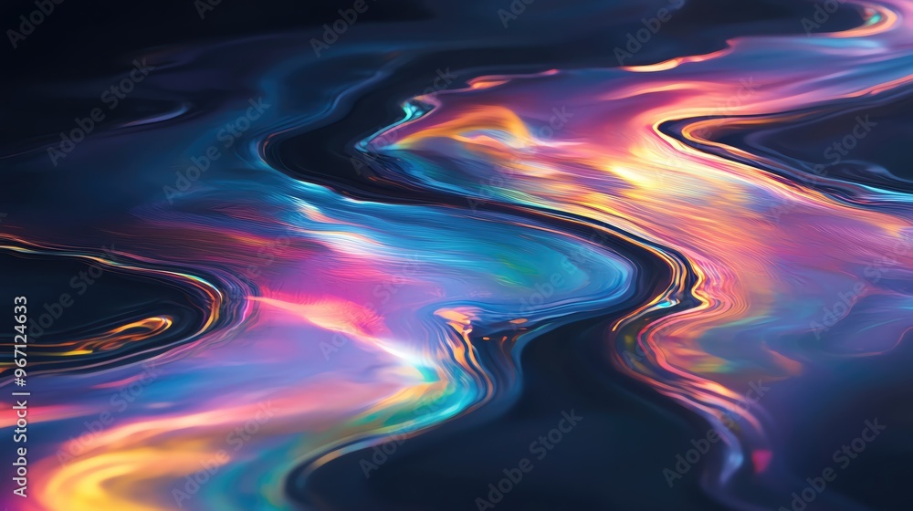 Poster vibrant abstract colors flow seamlessly, creating a dynamic and mesmerizing visual experience agains