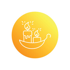 Candle vector icon