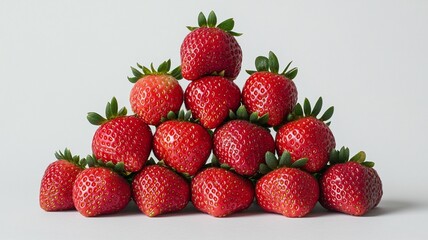 Strawberries Stacked in a Pyramid Shape
