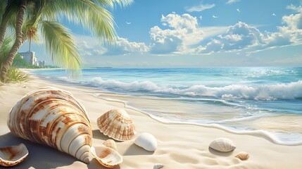Seashells on a Tropical Beach