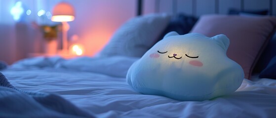 Sleep day, asleep and health problems, insomnia, soft bed time night lazy pillow 