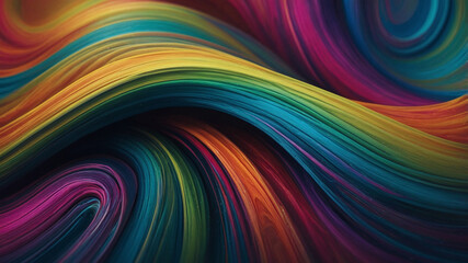 Naklejka premium Flowing Rainbow Abstract